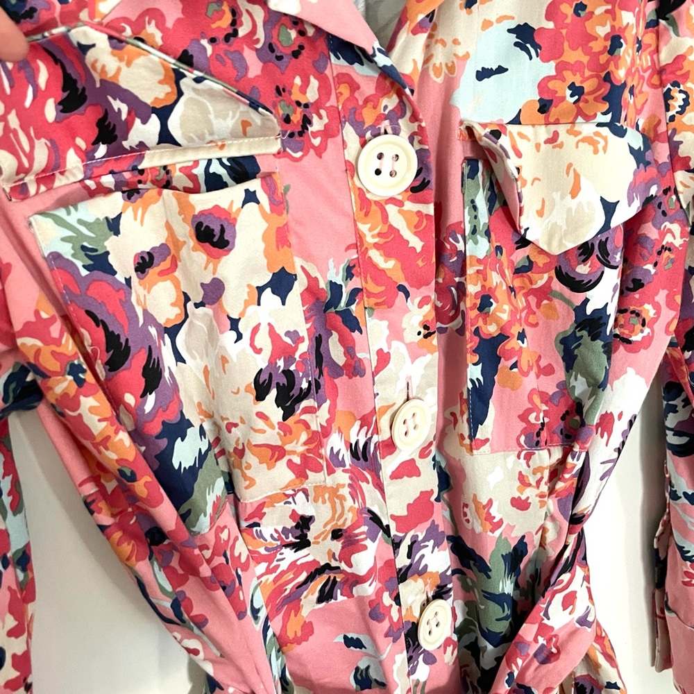 Zara Floral Print Shirt Dress - Picture 5 of 11